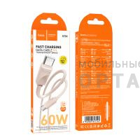 Кабель Type-C to Type-C HOCO X114 Energy , 1.0м, 3,0А, 60W,  розовый