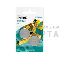 Элемент питания Mirex CR2025  3V  2 шт (2/40/480), ecopack Элемент питания Mirex CR2025  3V  2 шт (2/40/480), ecopack